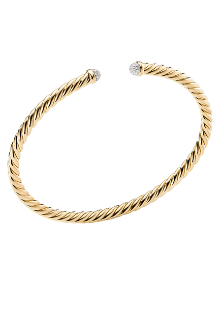 Cablespira Bracelet, 18K Gold & Diamond